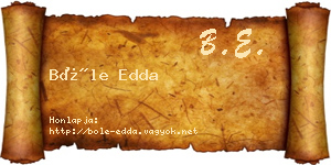 Bőle Edda névjegykártya